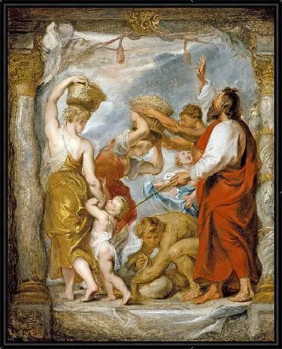 Картина Израильтяне собирают манну в пустыне