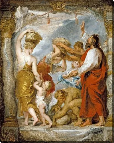 Картина Израильтяне собирают манну в пустыне