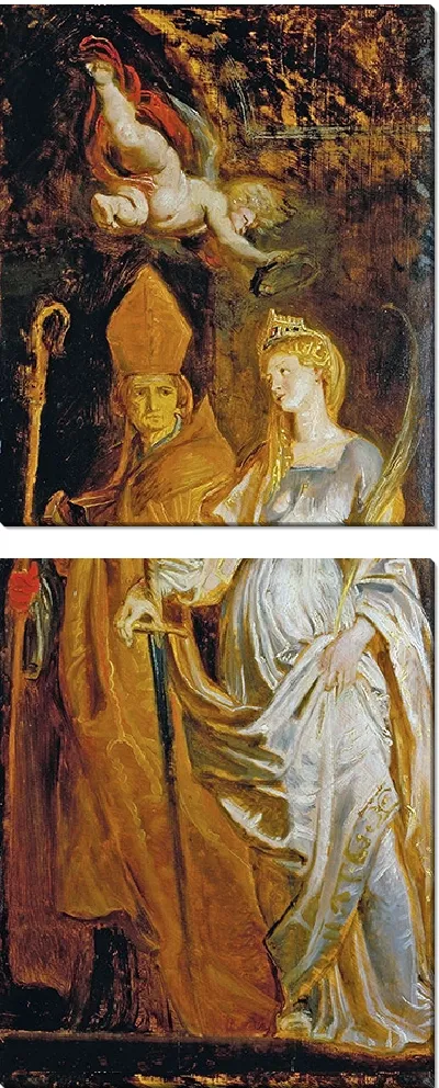 Картина Святые Аманд и Вальбурга, Святые Екатерина Александрийская и Элигий