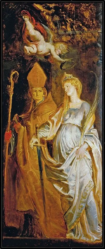 Картина Святые Аманд и Вальбурга, Святые Екатерина Александрийская и Элигий