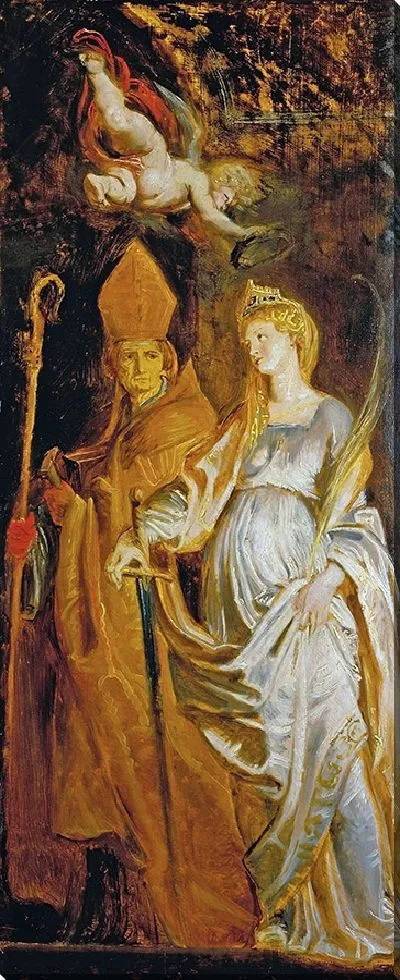 Картина Святые Аманд и Вальбурга, Святые Екатерина Александрийская и Элигий