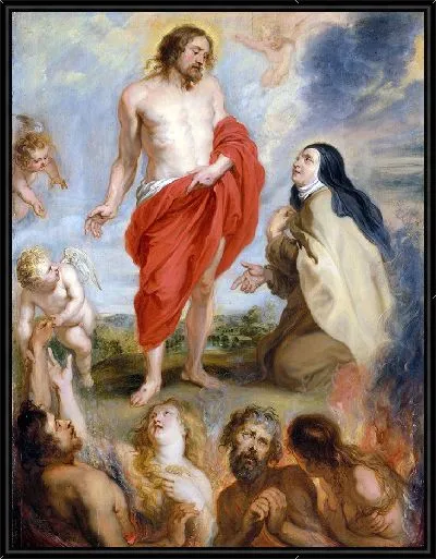 Картина Святая Тереза Авильская ходатайствует за души в чистилище