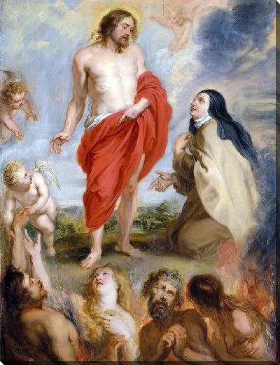 Картина Святая Тереза Авильская ходатайствует за души в чистилище