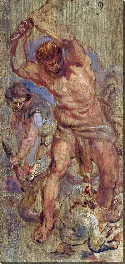 Картина Геракл убивает гидру