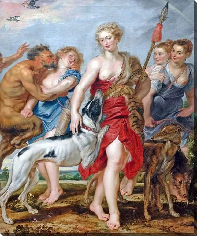 Картина Диана и ее нимфы отправляются на охоту