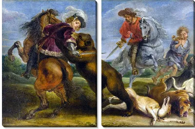 Картина Медвежья охота