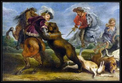 Картина Медвежья охота