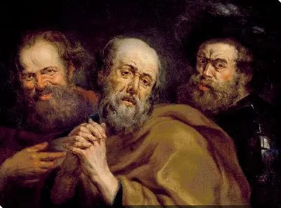 Картина Демокрит, Гераклит и Тимон