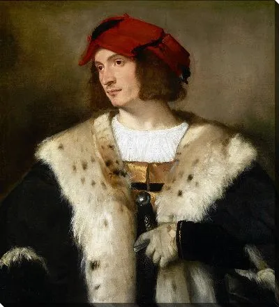 Портрет мужчины в красной шляпе