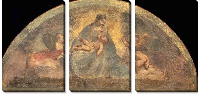 Картина Богородица с Младенцем и двумя ангелами