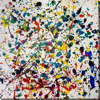 Картина маслом Брызги арт №2