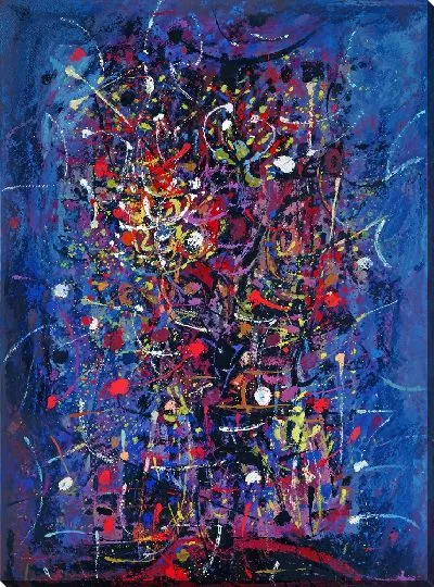 Картина маслом Брызги арт №18