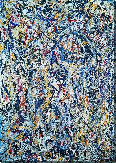 Картина маслом Брызги арт №19