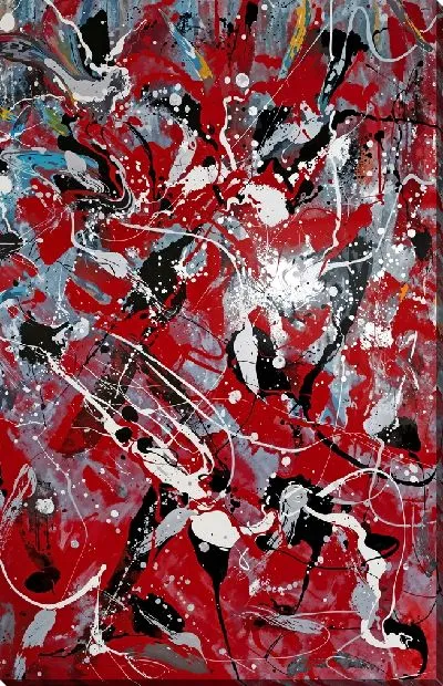 Картина маслом Брызги арт №26