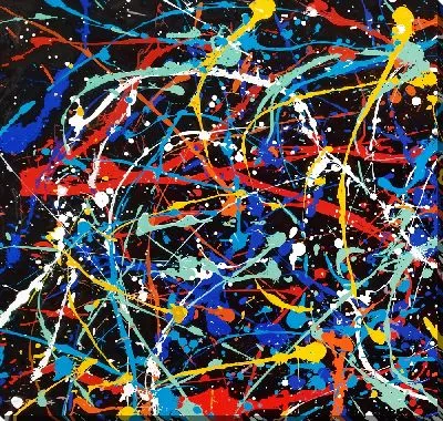 Картина маслом Брызги арт №29