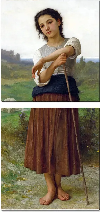 Картина Стоящая молодая пастушка (1887)