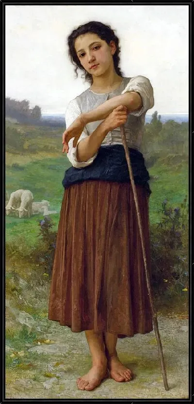 Картина Стоящая молодая пастушка (1887)