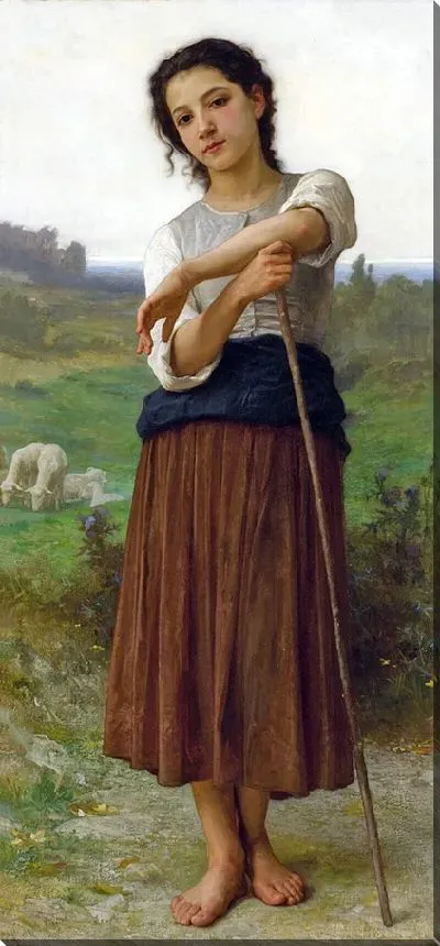 Картина Стоящая молодая пастушка (1887)