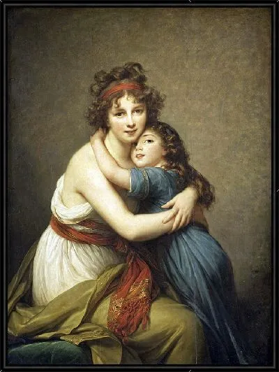 Картина Автопортрет с дочерью Жюли (1780-1819)