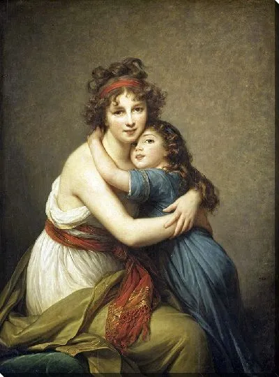 Картина Автопортрет с дочерью Жюли (1780-1819)