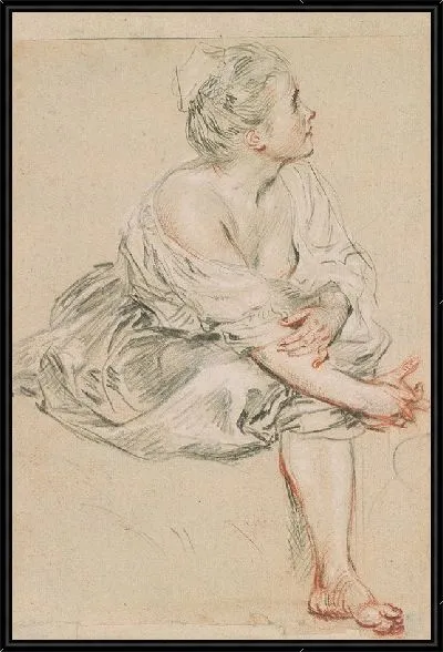 Картина Сидящая молодая женщина