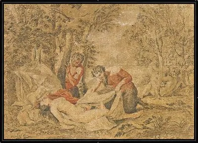 Картина Два сатира подглядывают за спящей нимфой