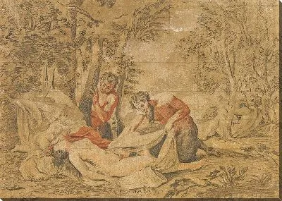 Картина Два сатира подглядывают за спящей нимфой