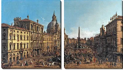 Картина Вид на площадь Пьяцца Навона, Рим