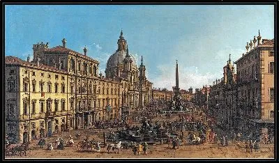 Вид на площадь Пьяцца Навона, Рим