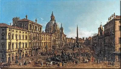 Вид на площадь Пьяцца Навона, Рим