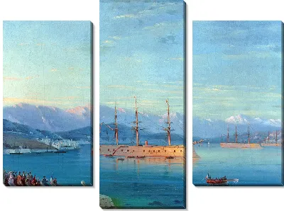 Картина Французские корабли, идущие из Черного моря (1871 г.)