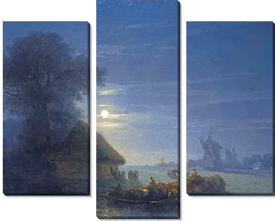 Картина Украинский пейзаж ночью (1870)