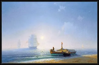 Рыбаки на рассвете, Неаполь (1843 г.)