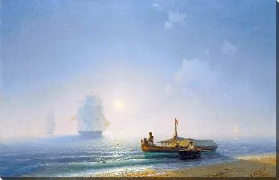 Картина Рыбаки на рассвете, Неаполь (1843 г.)