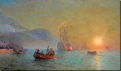 Картина Прощание Колумба перед отправкой в ​​путешествие из Порт-Палоса в Испанию (1892 г.)