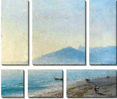 Ялтинская бухта с горами Магоби и Ай Петри.