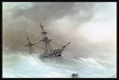 Картина Корабль в бурном море (1888)