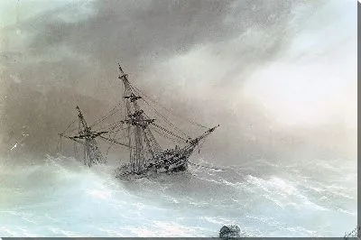 Картина Корабль в бурном море (1888)