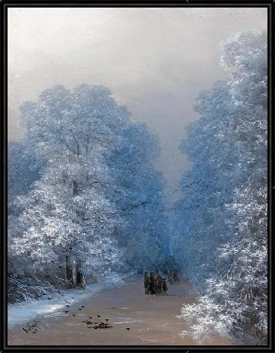 Картина Зимний пейзаж (1876 г.)