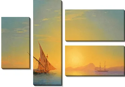 Картина Закат над Искей (1857 г.)