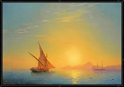 Картина Закат над Искей (1857 г.)