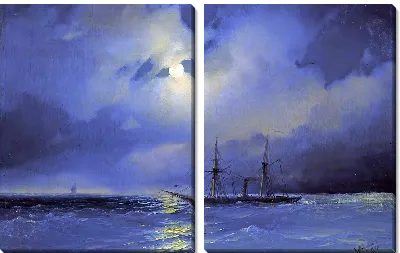 Картина Доставка в лунном свете (1853)