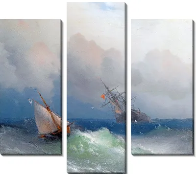 Картина Два корабля в море (1863 г.)