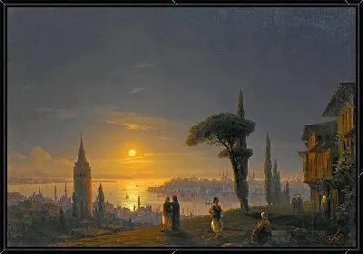 Галатская башня при лунном свете (1845 г.)