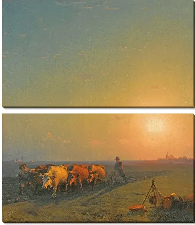 Картина Вспашка полей, Крым (1865 г.)