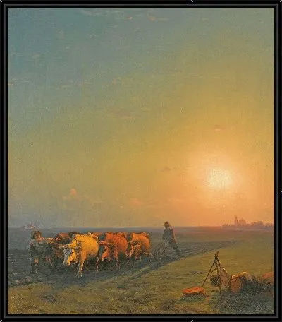 Картина Вспашка полей, Крым (1865 г.)