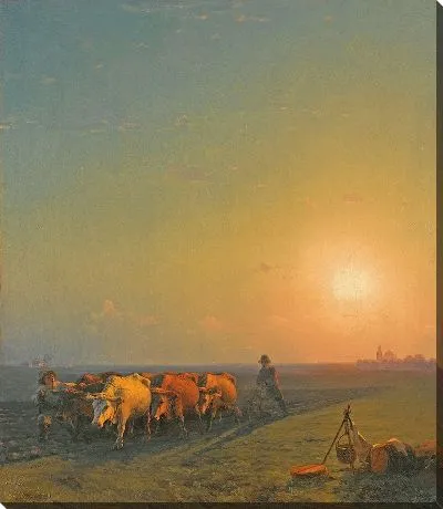 Картина Вспашка полей, Крым (1865 г.)