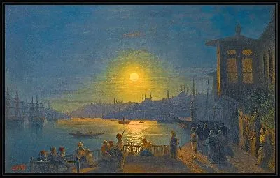 Картина Восход луны над Золотым Рогом (1886 г.)