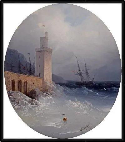 Вид на побережье Амальфи (1865 г.)