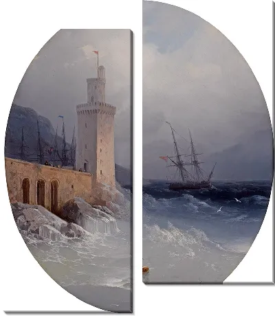 Вид на побережье Амальфи (1865 г.)